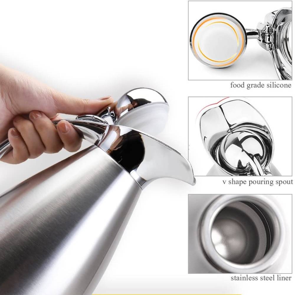 Stainless Steel Thermos Jug | Coffee Carafe | Tea Carafe: image 3