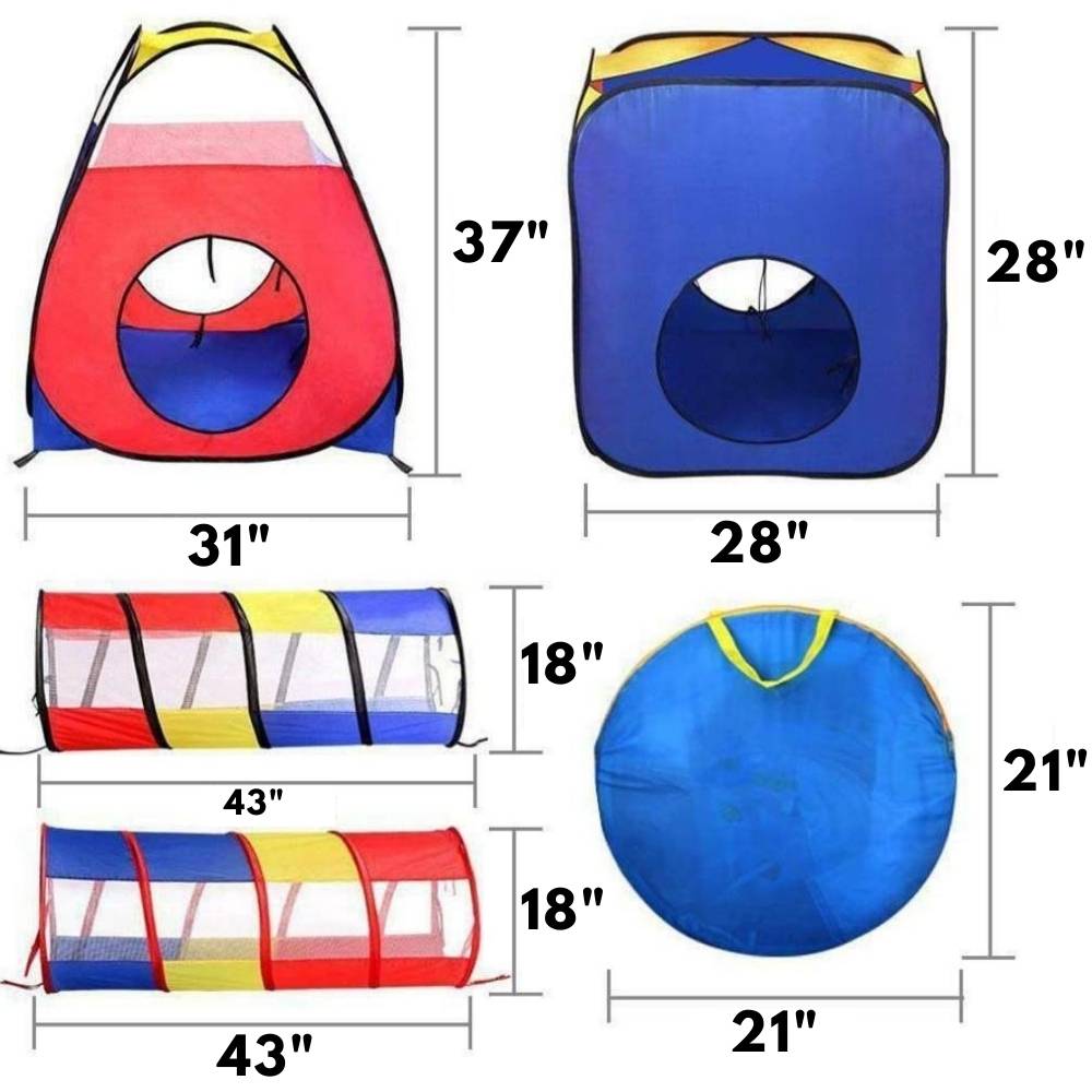Pop Up Play Tent and Tunnel | Childrens Play Tunnel | Indoor Play Tents For Toddlers: image 4