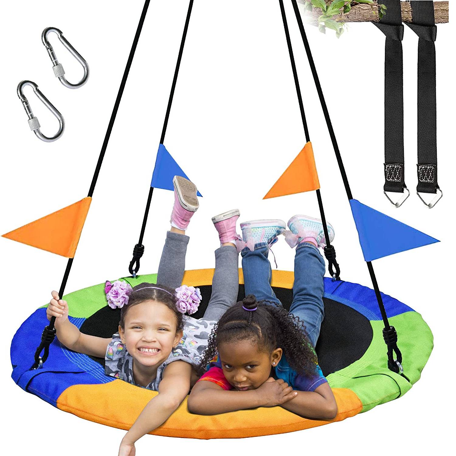 Saucer Tree Swing | Hanging Swinging Disc | Round Mat Swing: image 2