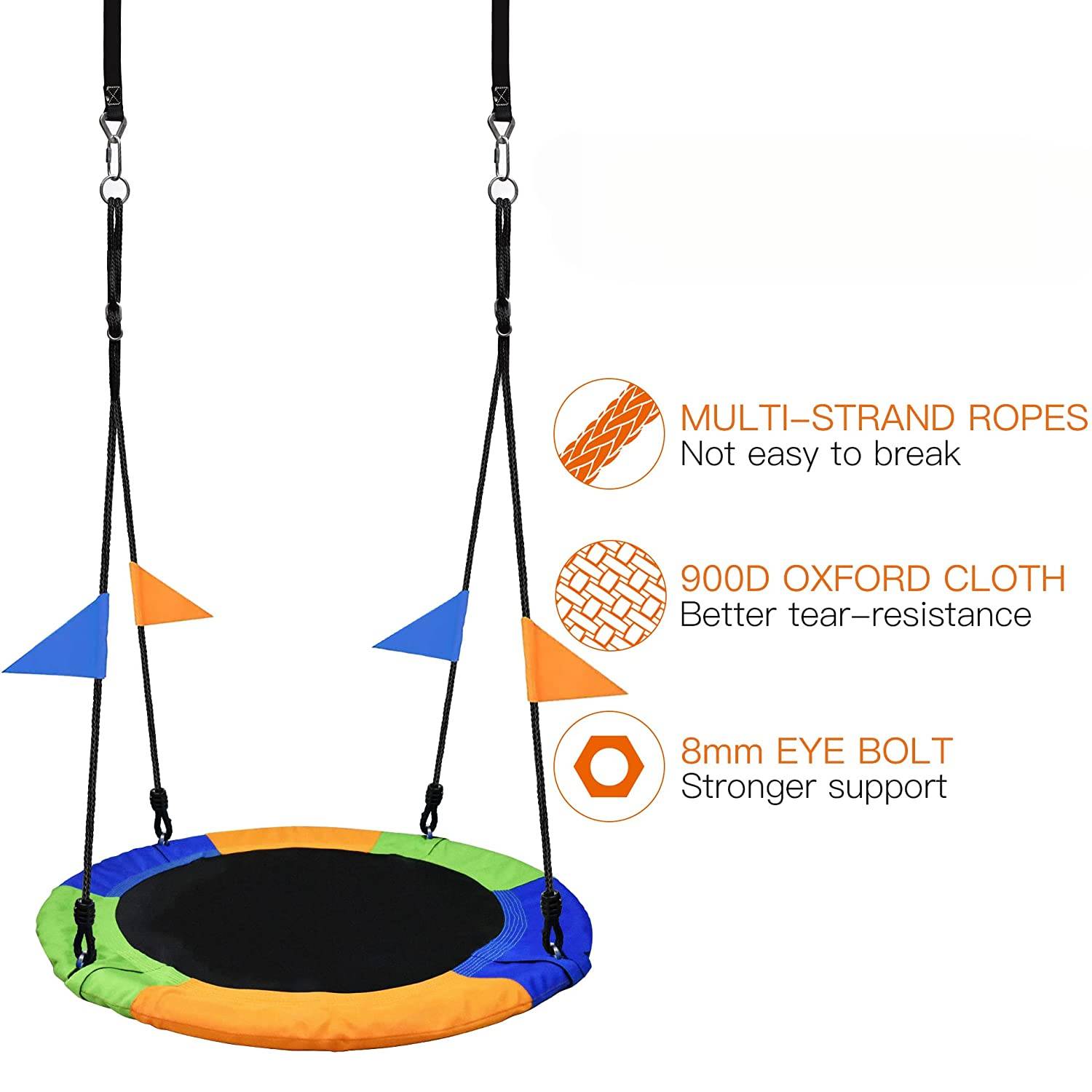 Saucer Tree Swing | Hanging Swinging Disc | Round Mat Swing: image 3