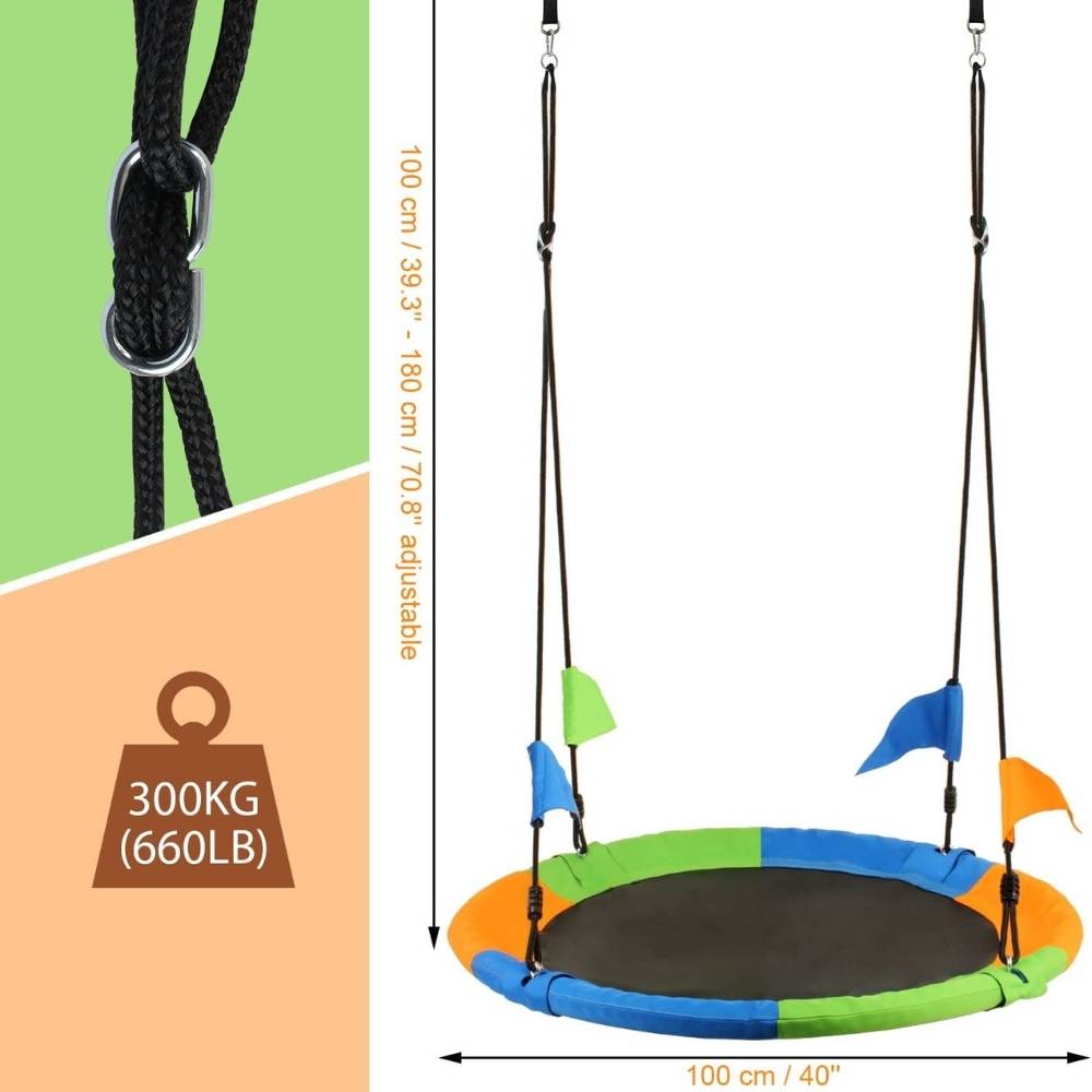 Saucer Tree Swing | Hanging Swinging Disc | Round Mat Swing: image 5