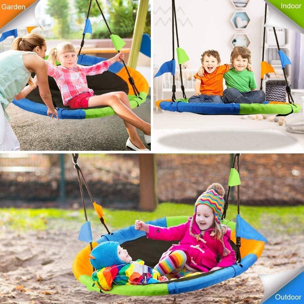 Saucer Tree Swing | Hanging Swinging Disc | Round Mat Swing: image 8