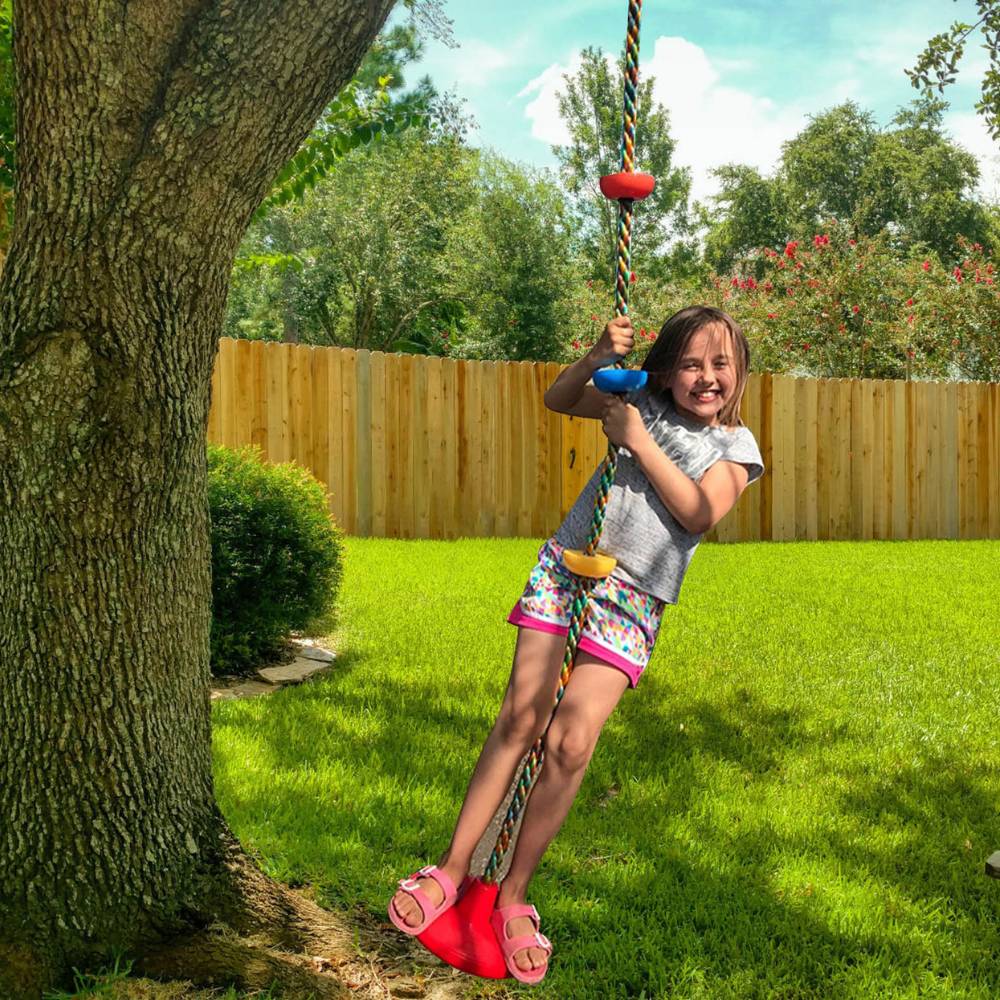 Single Disc Seat & Climbing Rope | Jungle Gym Tree Swing | Rope Swing: image 5