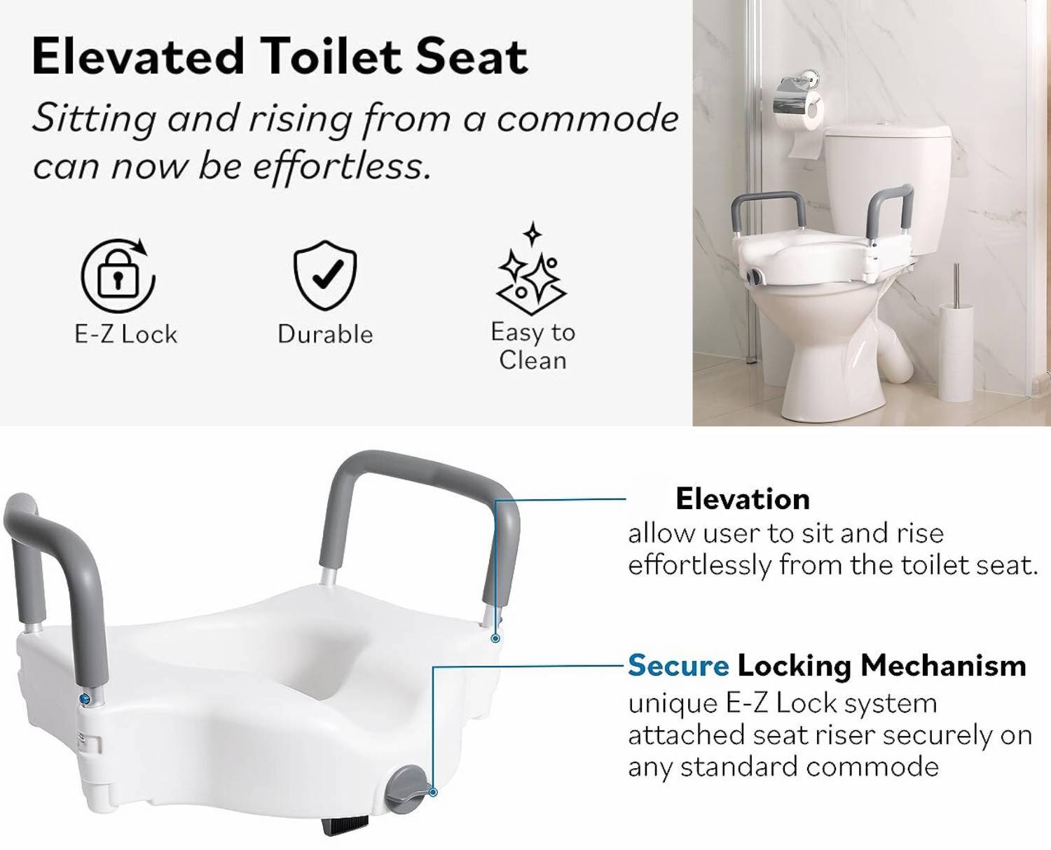 Toilet Seat Raisers | Toilet Bowl Seat Riser | Raised Lavatory Seats: image 6