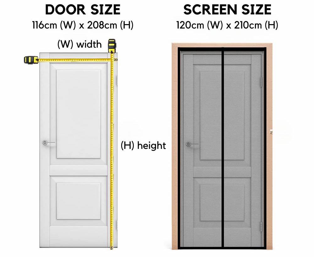 Brown Door Screen - 60cm x 210cm: image 5