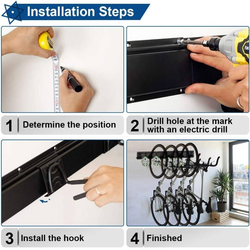 Wall Bike Storage | Wall Mounted Bicycle Rack | Bike Wall Mount: image 11