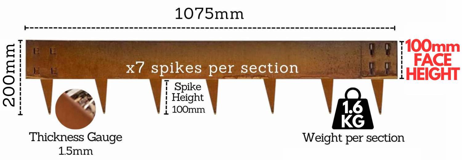 Corten Metal Edging | Corten Garden Edging | Core 10 Steel Edging: image 9