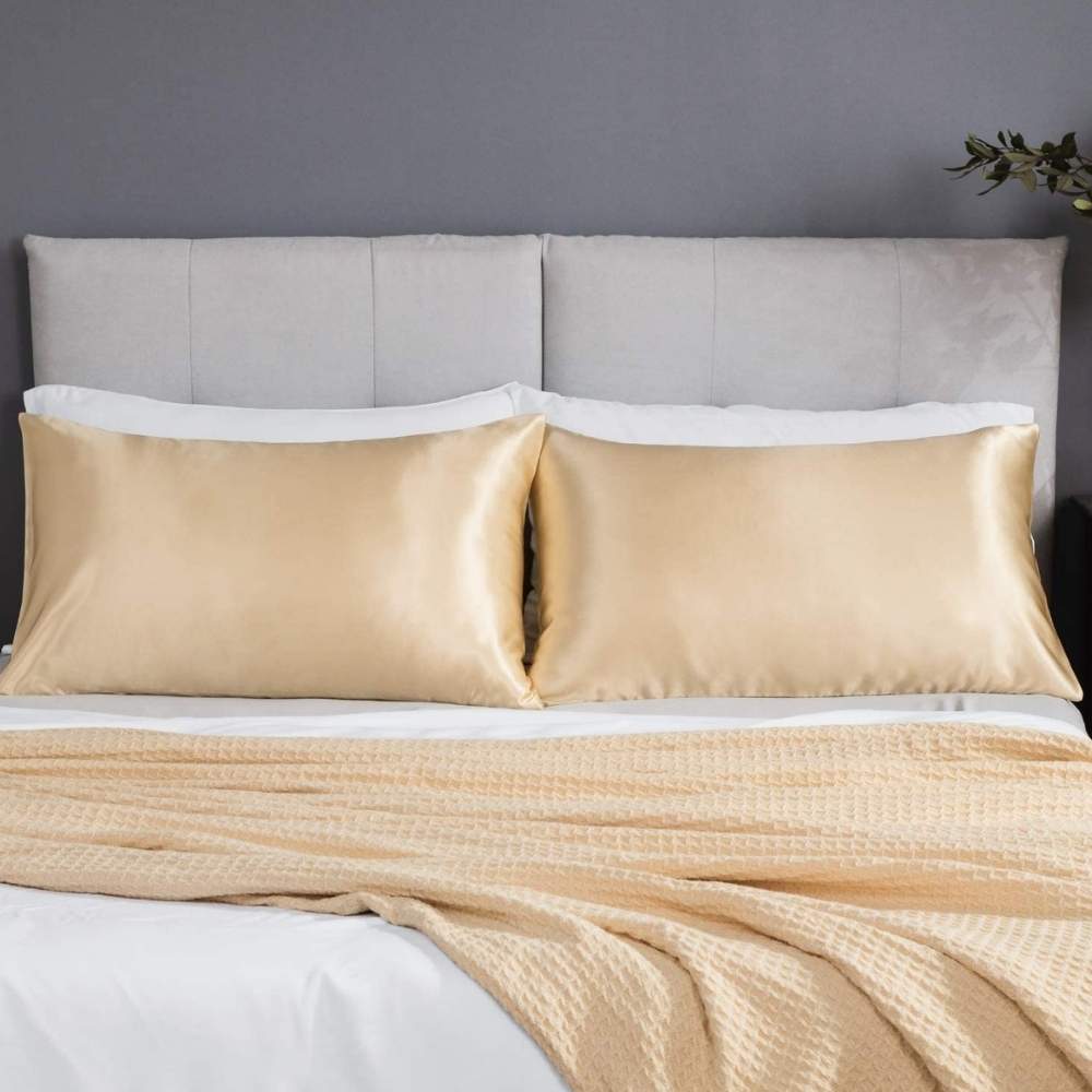 buy gold satin pillow cases