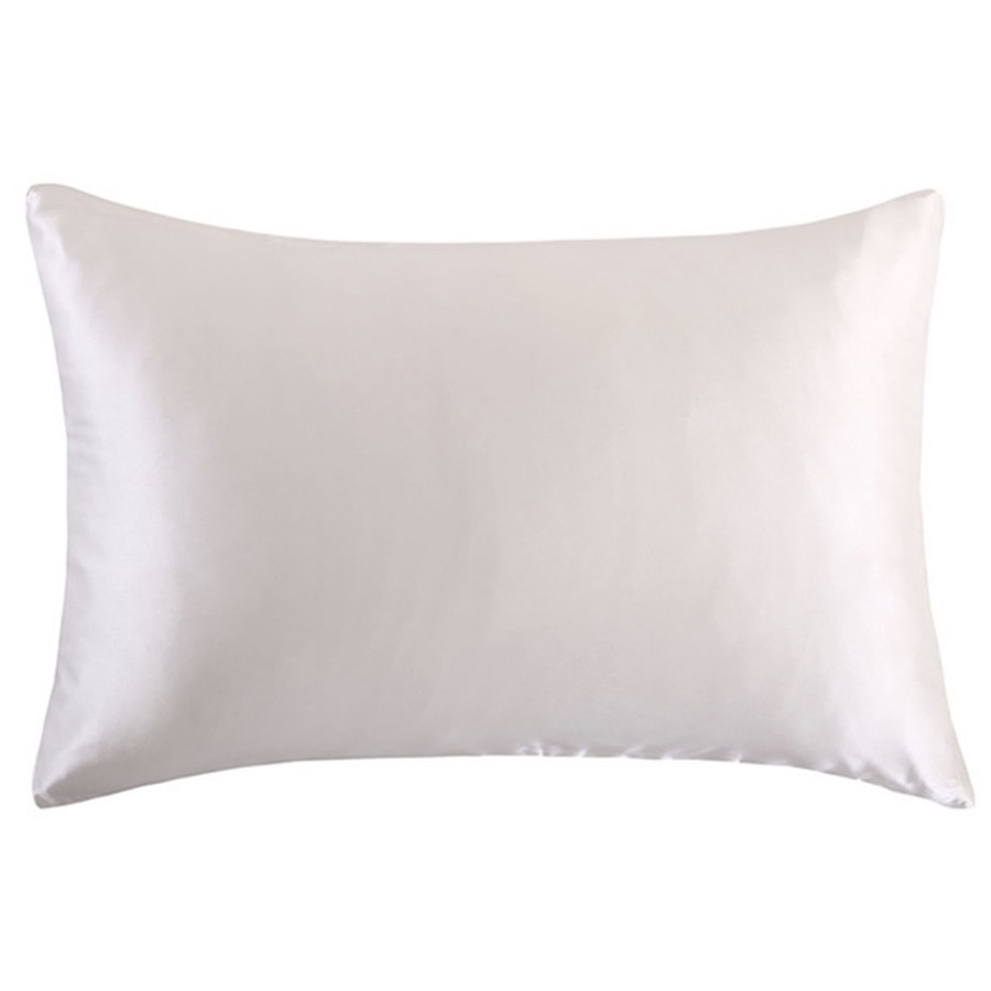 white silk pillowcase