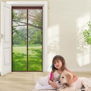 buy brown magnetic screen door